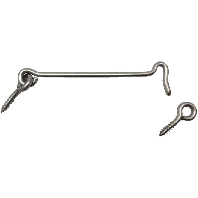 6" Stainless Steel Gate Hook and Eye