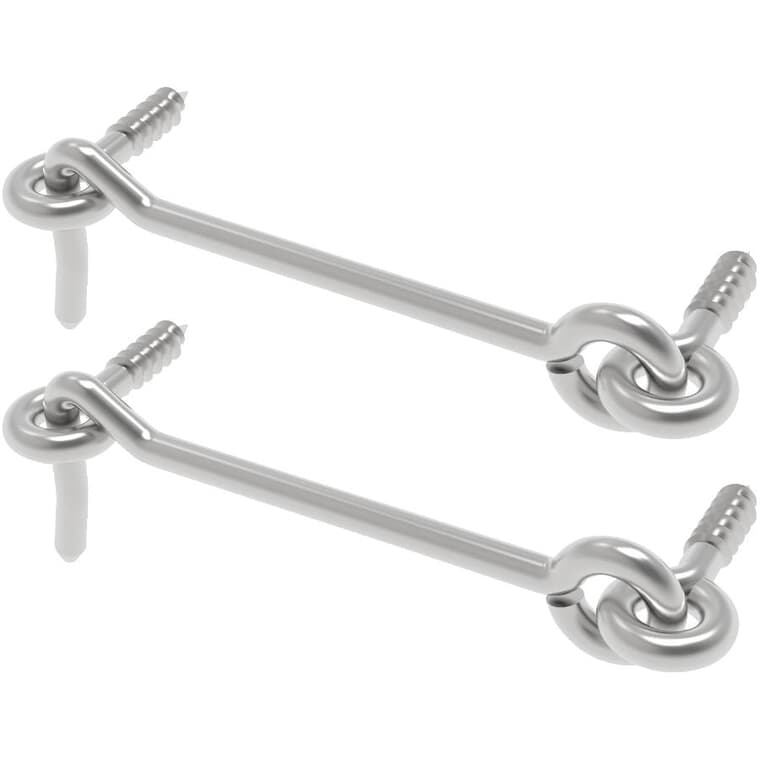 2 Pack 3" Stainless Steel Gate Hooks and Eyes