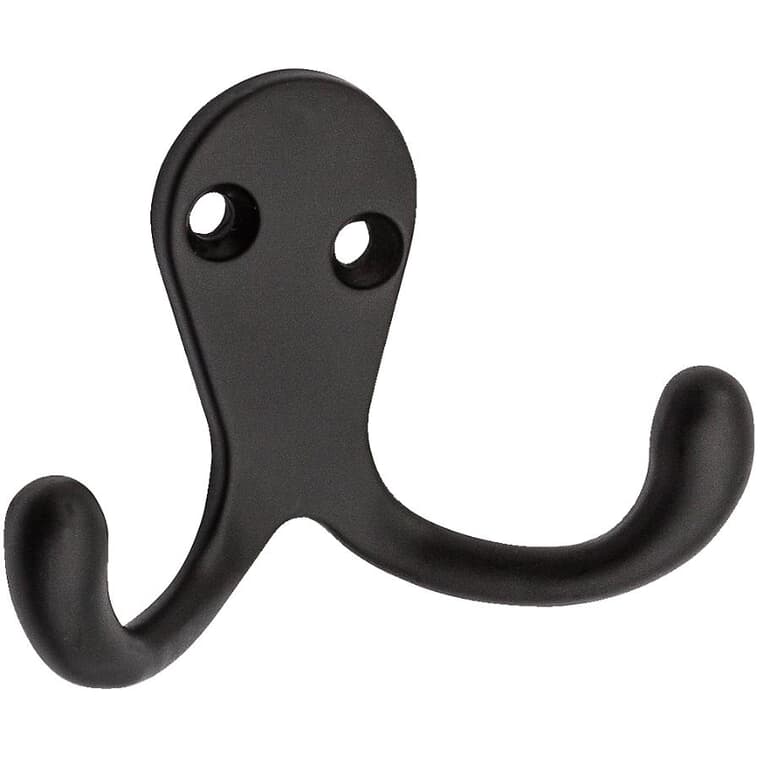 2 Pack Oil Rubbed Bronze Double Clothes Hooks