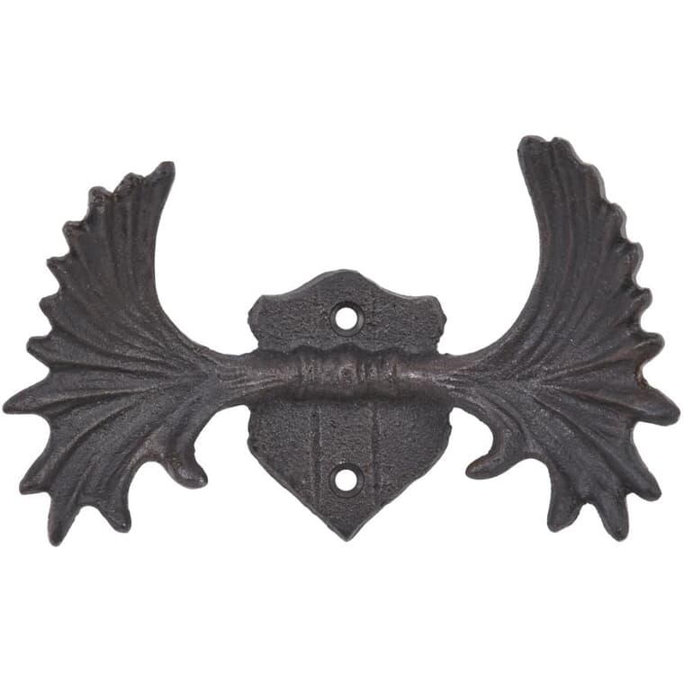 Cast Iron Moose Antlers Wall Hook
