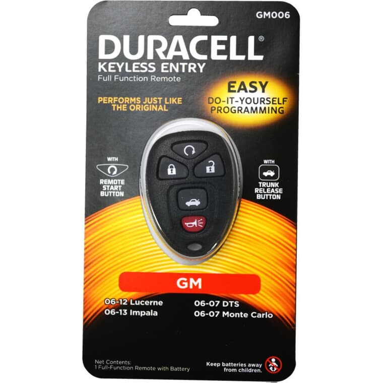 5 Button GMC Keyless Fob - with Remote Start