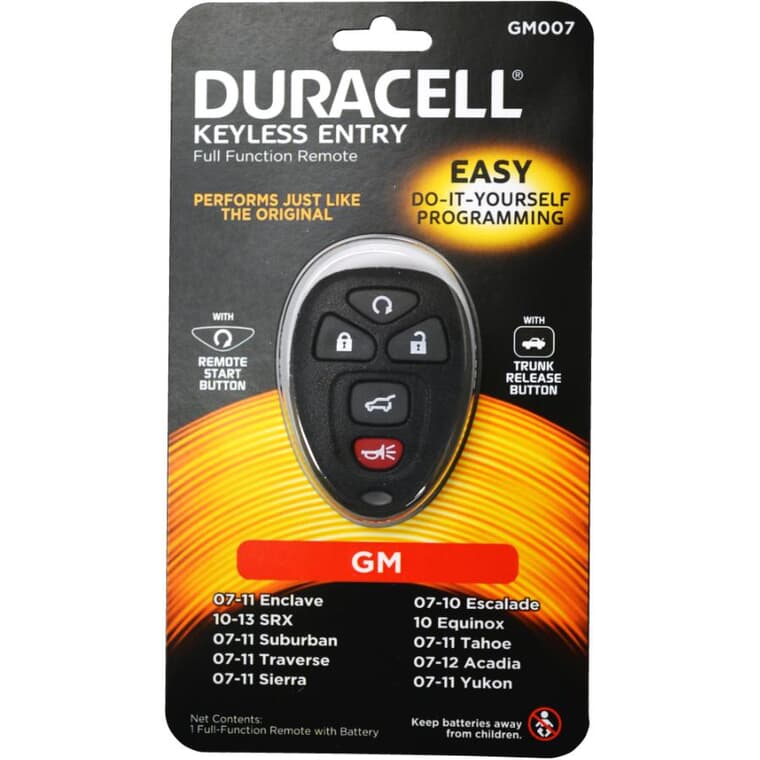 5 Button GMC Keyless Fob - with Remote Start