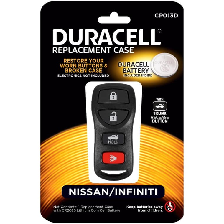 4 Button Nissan/Infiniti Fob Case - with Battery