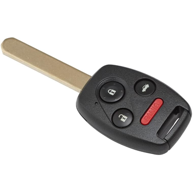 Boîtier de clé Honda à 4 boutons, avec pile