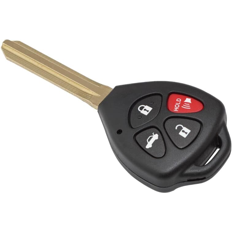 Boîtier de clé Toyota à 4 boutons, avec pile