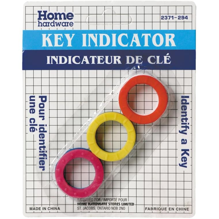 Paquet de 6 identificateurs colorés pour clé, couleurs variées