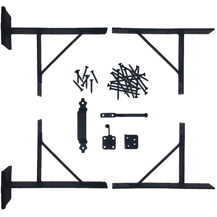 Heavy Duty Gate Corner Frame Brace Kit - with Hardware, 8 Pieces