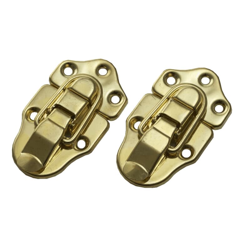 Decorative Draw Catches - Brass Plated, 2 Pack