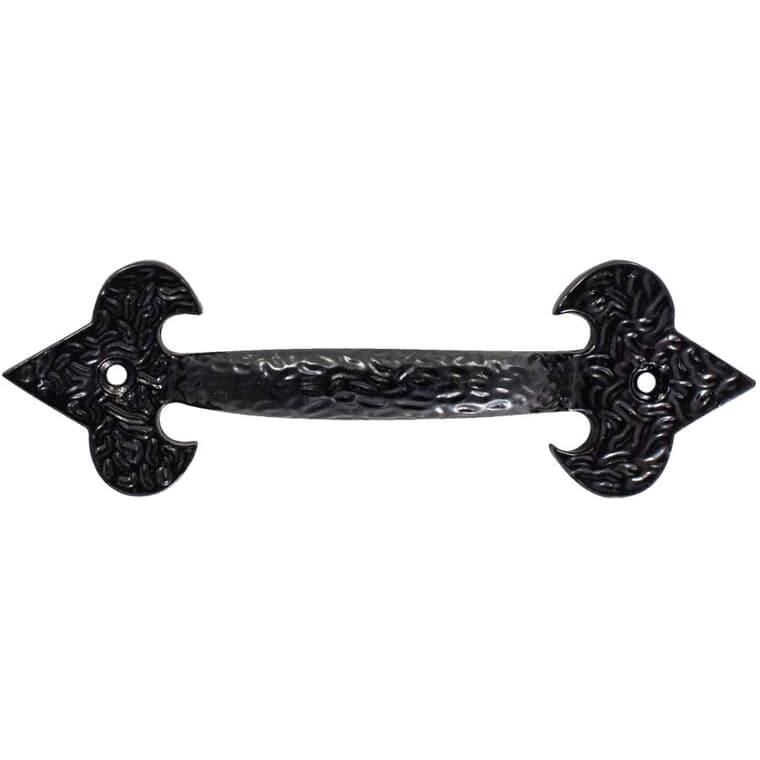 6" Black Ornamental Gate Pull