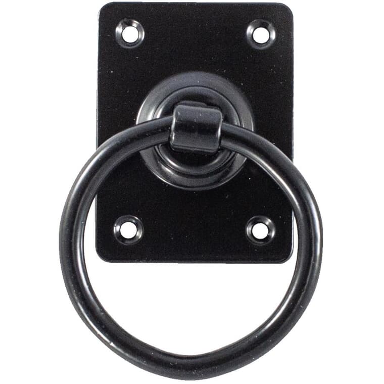 3" Black Craftsman Ring Gate Pull