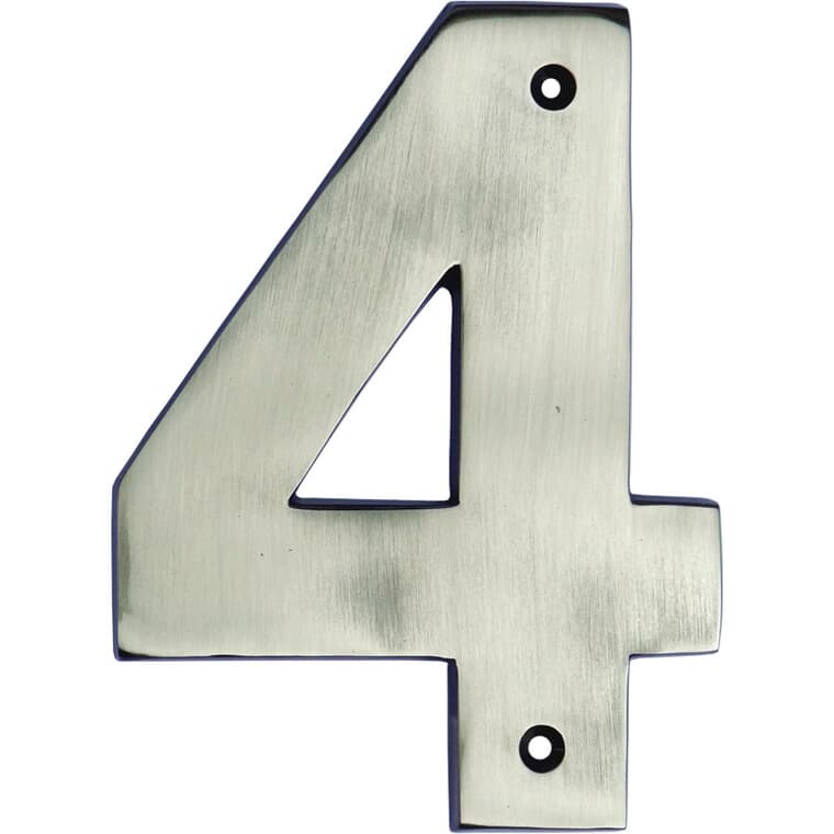 5" Antique Nickel '4' House Number