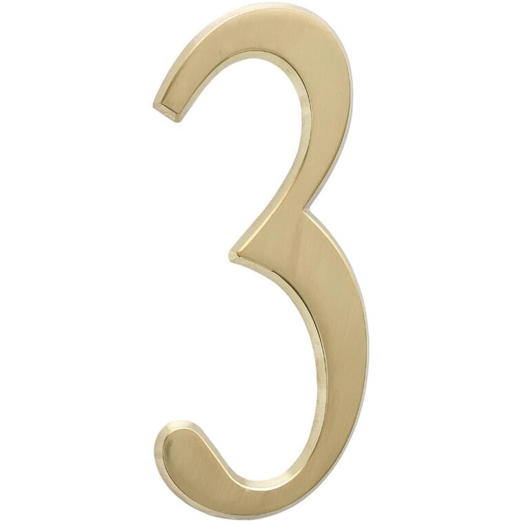 4.75" Aluminum Gold  '3' House Number