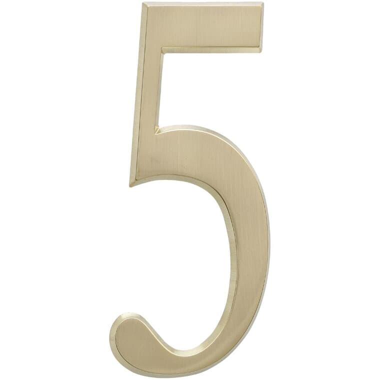 4.75" Aluminum Gold '5' House Number