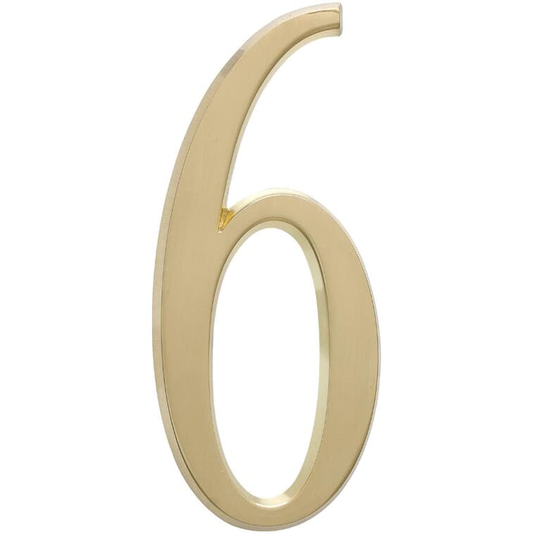 4.75" Aluminum Gold '6' House Number