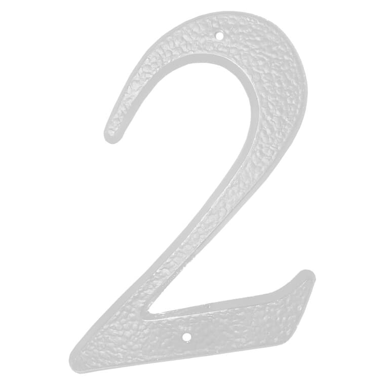 5" White '2' House Number