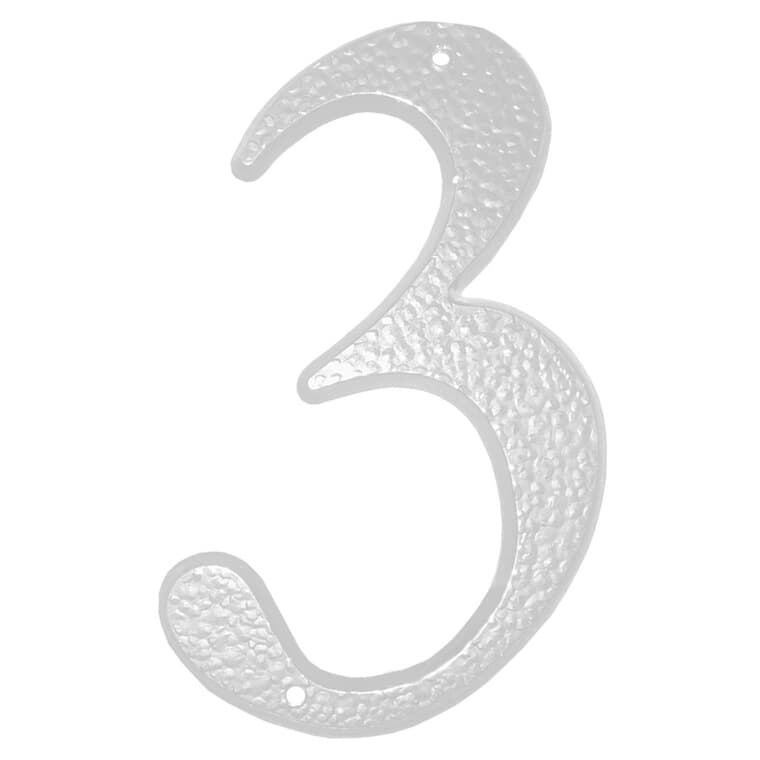 5" White '3' House Number