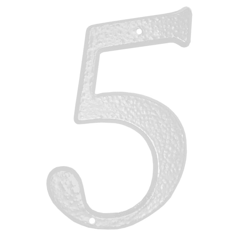5" White '5' House Number