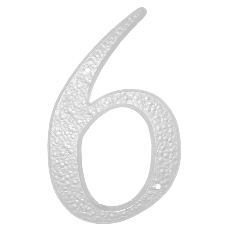 5" White '6' House Number
