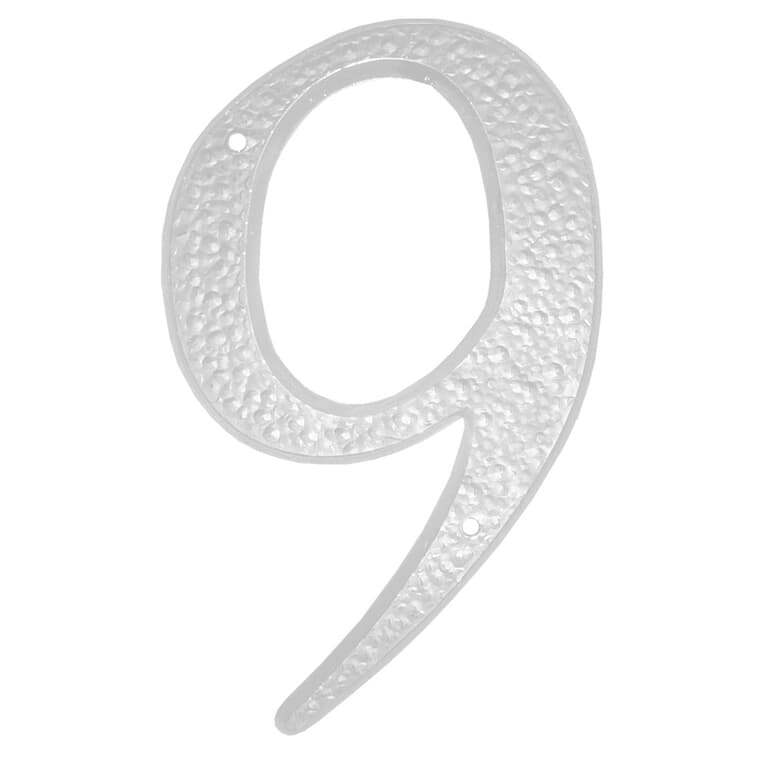 5" White '9' House Number