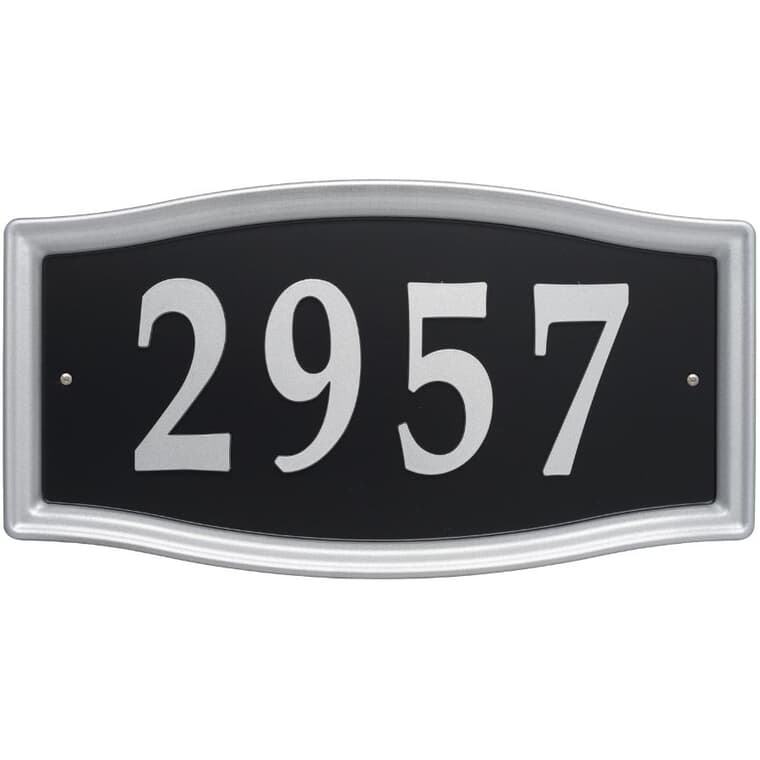 27 Piece 15-1/2" Nickel Address Plaque
