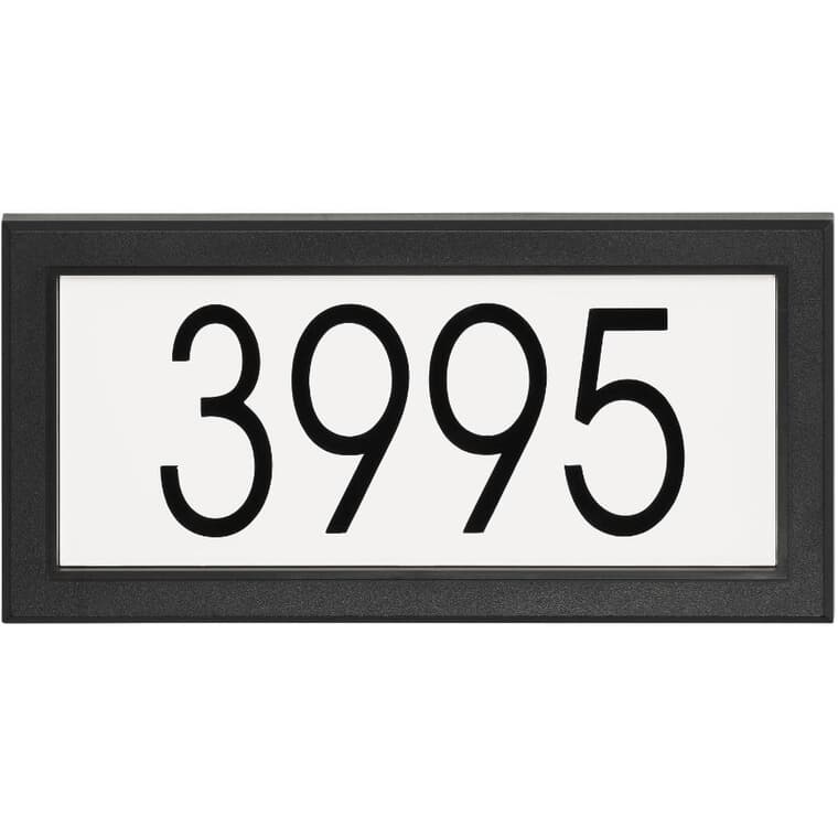 Ensemble de plaque d'adresse noire et blanche de 14 po de forme rectangulaire de 31 pièces, style moderne
