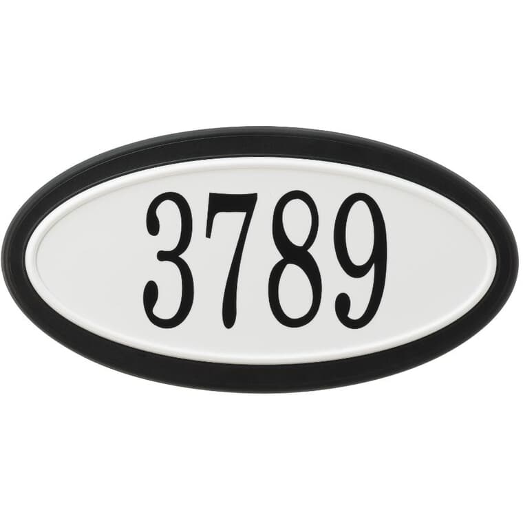 31 Piece 15" Black and White Classic Oval Address Plaque