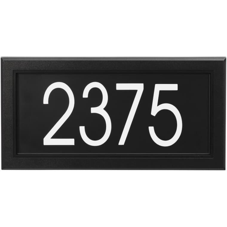 31 Piece 14" Black Modern Rectangular Address Plaque