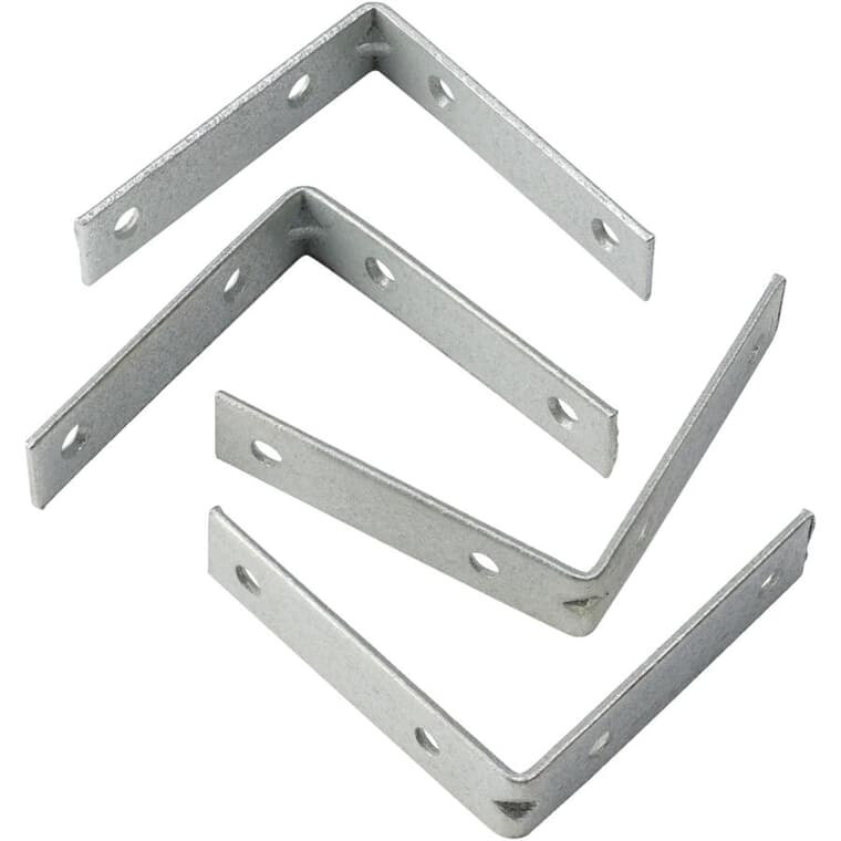 3" x 3/4" Corner Braces - Galvanized, 4 Pack