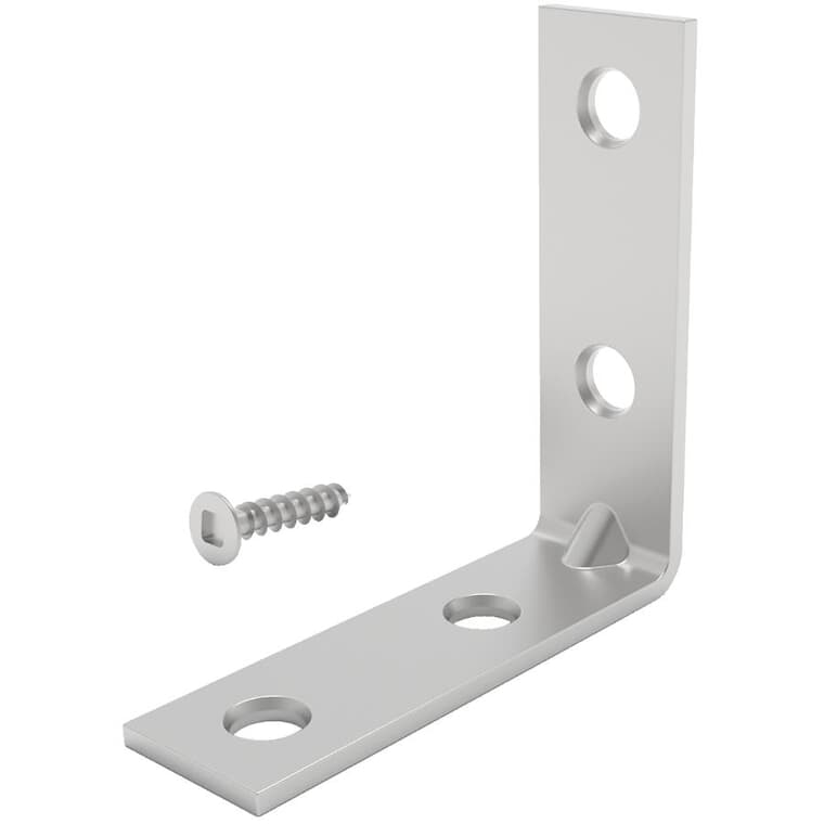 2" x 5/8" Corner Braces - Stainless Steel, 2 Pack
