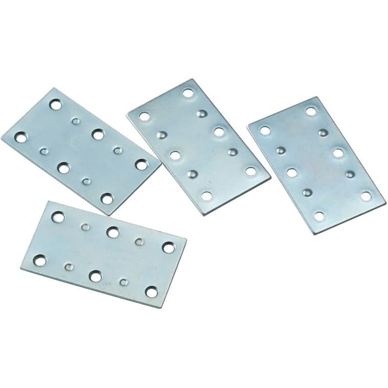 2-1/2" Zinc Mending Plates - 4 Pack