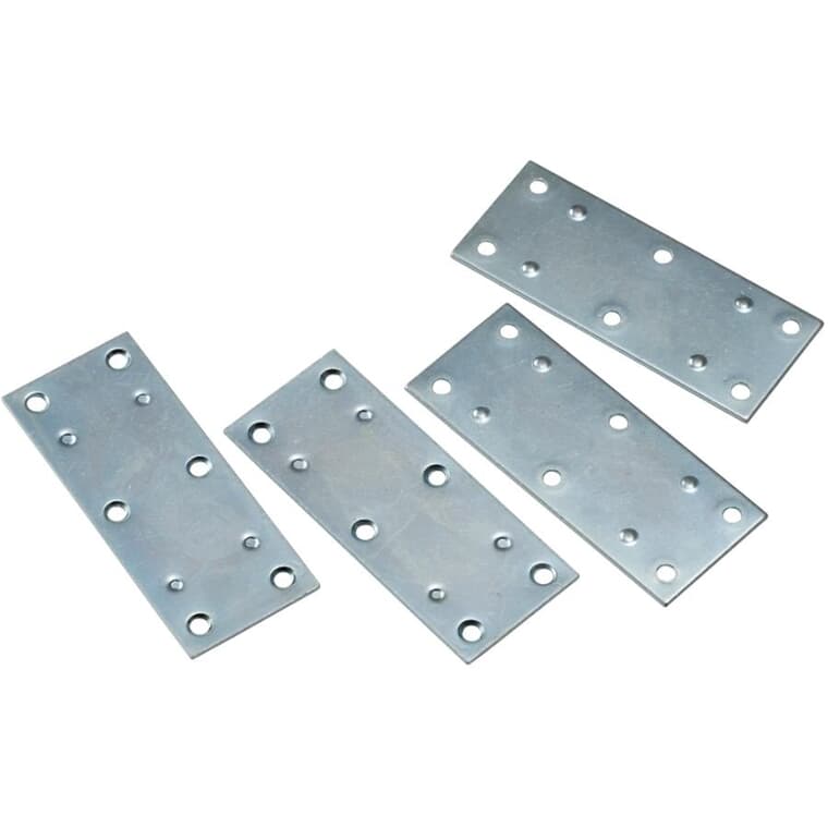 3-1/2" Zinc Mending Plates - 4 Pack
