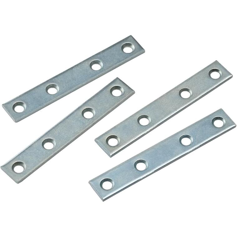 4" Zinc Mending Plates - 4 Pack