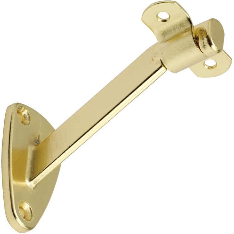 Heavy Duty Extended Reach Handrail Bracket - Brass