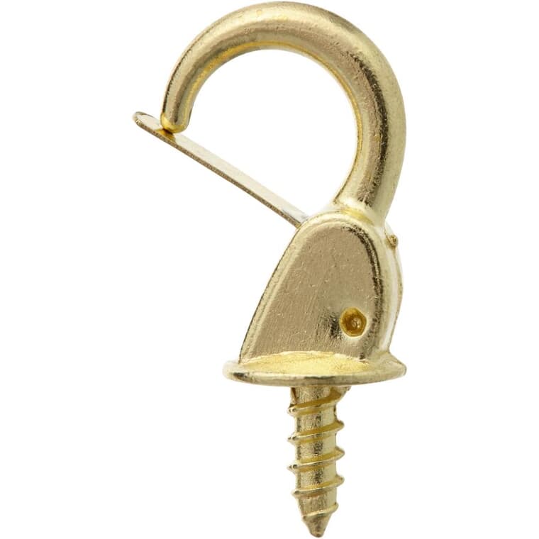 2 Pack 7/8" Brass Safety Cup Hooks