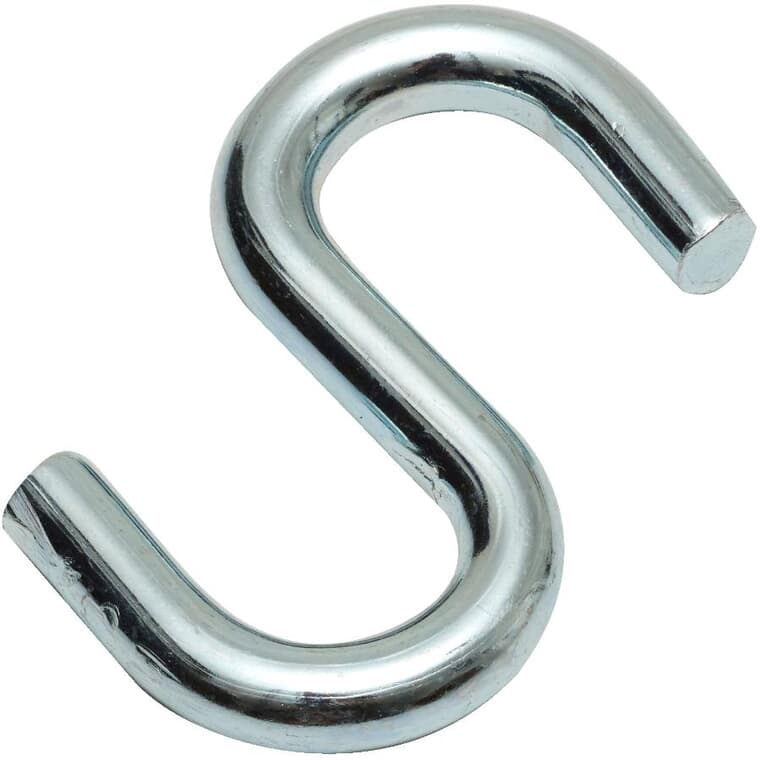 Crochet en S ouvert en zinc, 76 mm