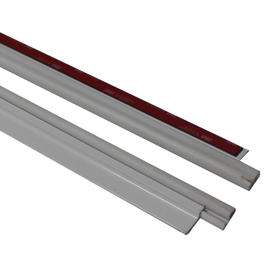 CLIMALOC:Coupe-froid en vinyle et aluminium de 2 de 84 po pour côtés de porte et de 1 de 36 po pour haut de porte, blanc