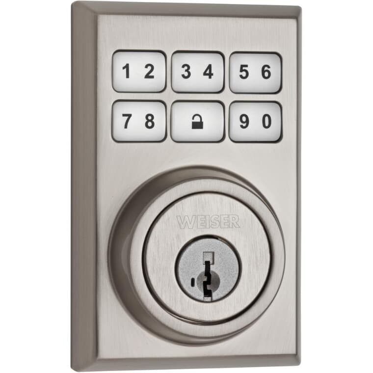 Satin Nickel Electronic Smart Key Smartcode Contemporary Deadbolt Lock