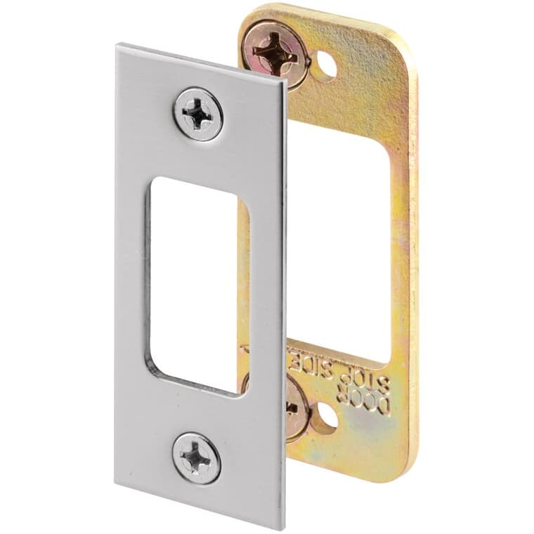 High Security Deadbolt Strike, with Satin Nickel Cover