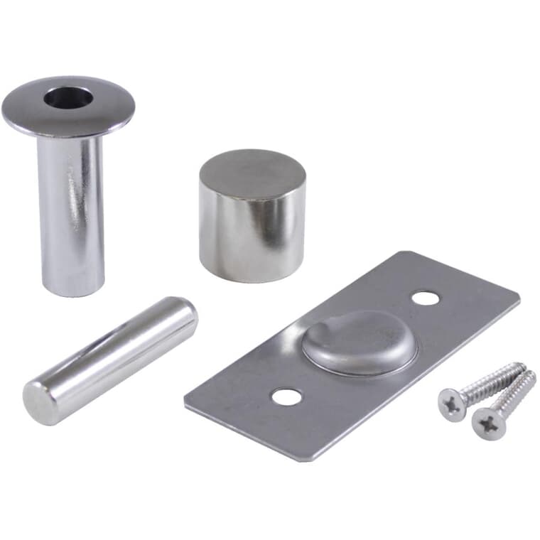 Chrome Flush-Mounted Magnetic Door Stop