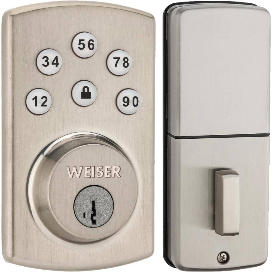 Serrure Connectée Defiant Smart Deadbolt – Empreinte Digitale, Finition Nickel Satiné – NEUVE