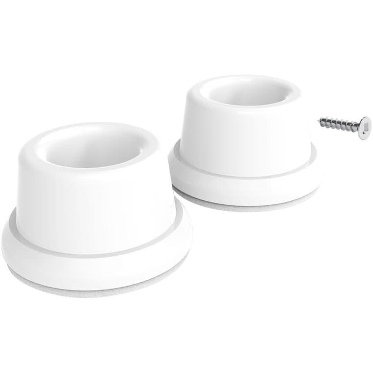 White Concave Wall Door Stops - 2 Pack