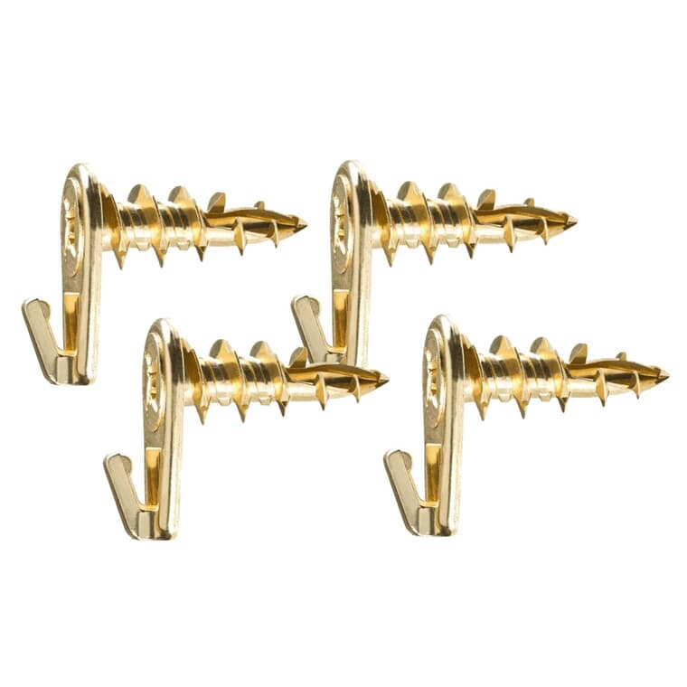 4 Pack Brass Wall Driller Picture Hangers