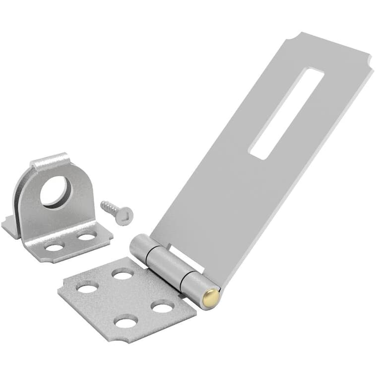 3-1/4" Galvanized Safety Hinge Hasp, with Brass Pin