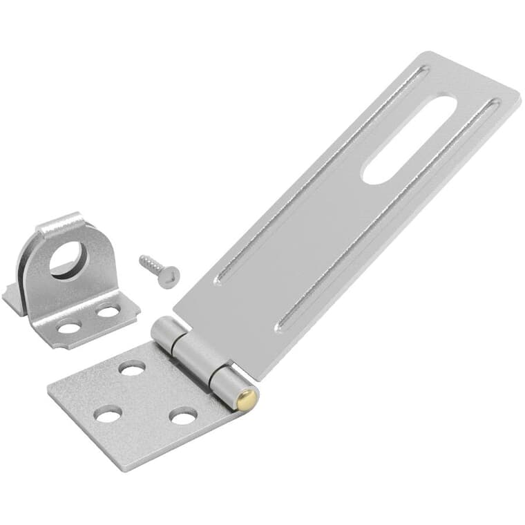 4-1/2" Galvanized Safety Hinge Hasp, with Brass Pin