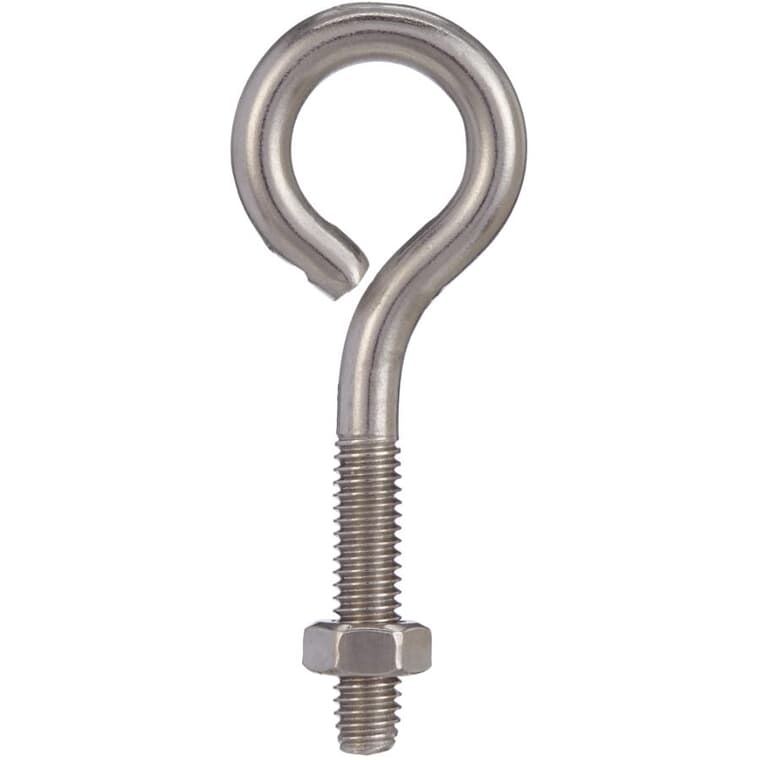 5/16" x 3-1/4" Eye Bolt with Nut - Stainless Steel