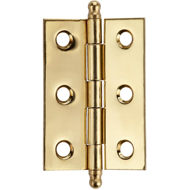 2 Pack 2" x 1-3/8" Brass Ball Tip Hinges