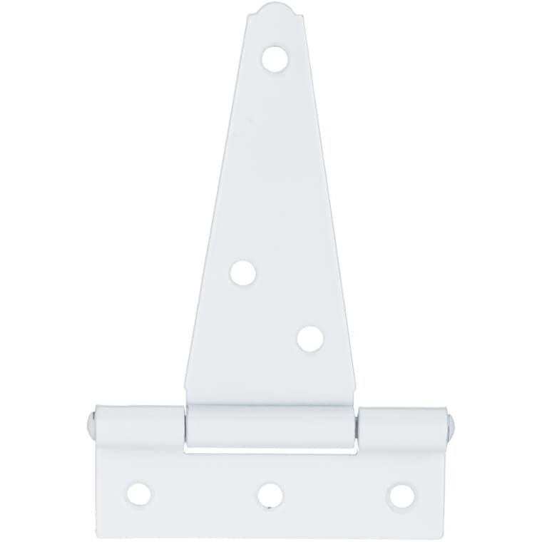 2 Pack 4" White Extra Heavy Duty T-Hinges