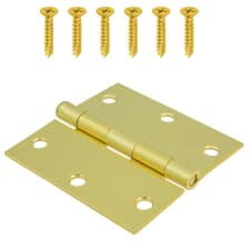 Charnière simple à palier lisse, 4,5 po x 4 po, nickel satiné (C15
