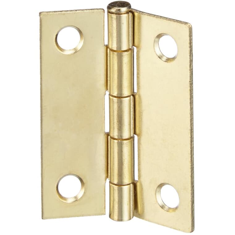 2 Pack 2" Brass Loose Pin Narrow Hinges