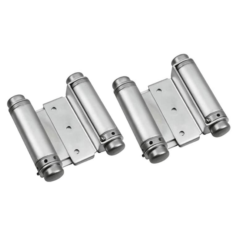 2 Pack Chrome Double Acting Spring Hinges